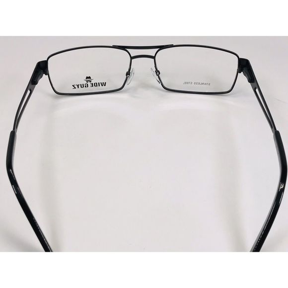 New Wide Guyz Black COSTELLO Eyeglasses 59mm for The Stylish Large Man - Picture 9 of 11
